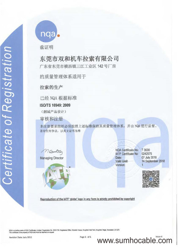 TS16949 Certificate